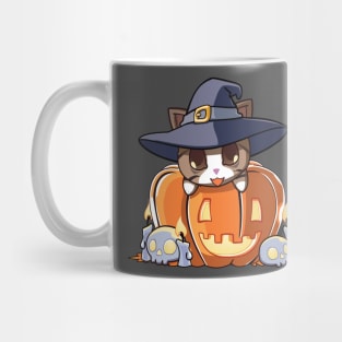 Brown cat in a pumpkin Mug